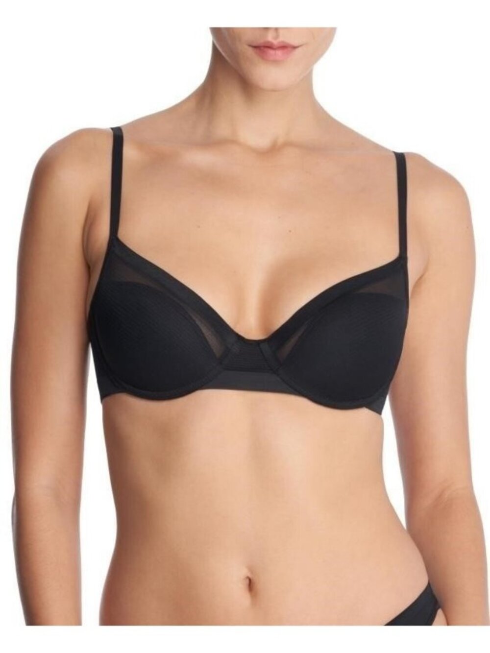 Natori Scope Balconette Underwire Bra Size 32B Black 722340 NEW